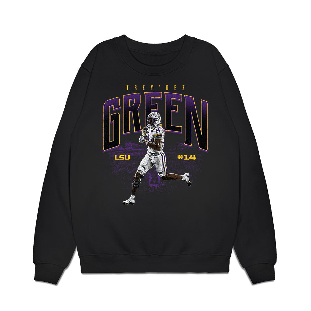 LSU - NCAA Football : Trey'Dez Green - Collage Premium Crewneck Sweatshirt-0