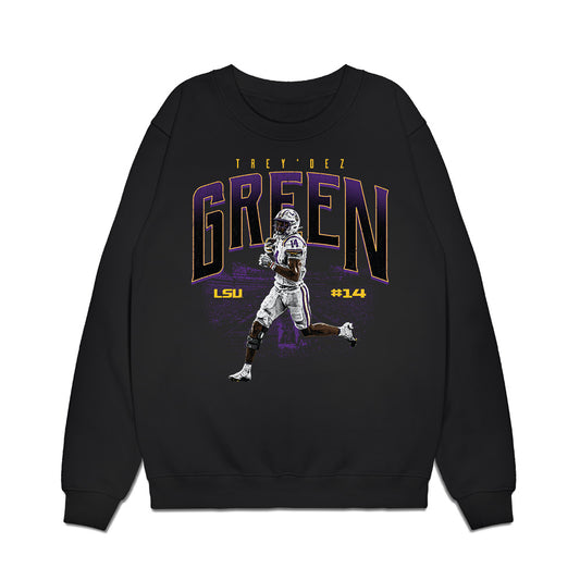 LSU - NCAA Football : Trey'Dez Green - Collage Premium Crewneck Sweatshirt-0
