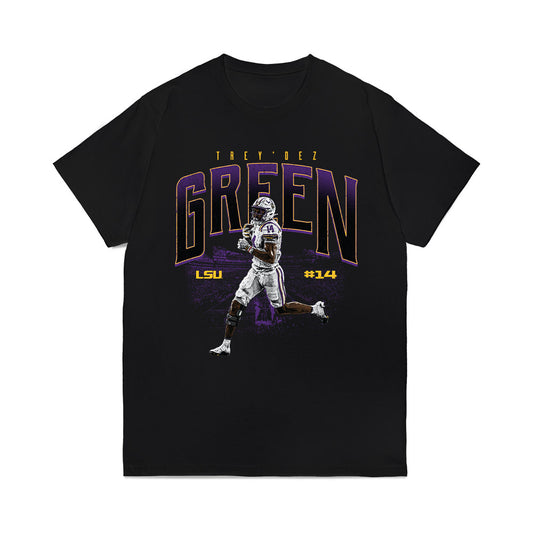 LSU - NCAA Football : Trey'Dez Green - Collage Comfort Colors T-Shirt-0
