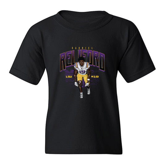 LSU - NCAA Football : Gabriel Reliford - Collage Youth T-Shirt-0