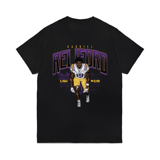 LSU - NCAA Football : Gabriel Reliford - Collage Comfort Colors T-Shirt-0