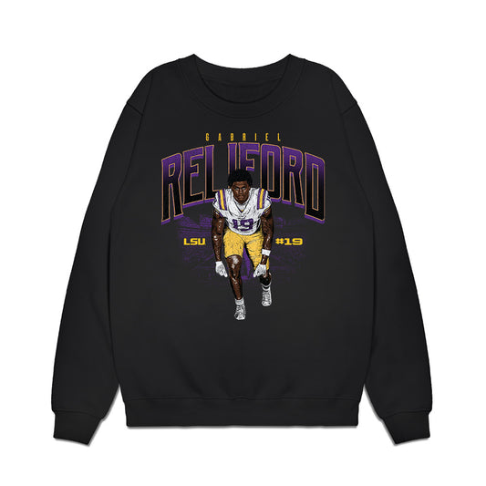 LSU - NCAA Football : Gabriel Reliford - Collage Premium Crewneck Sweatshirt-0