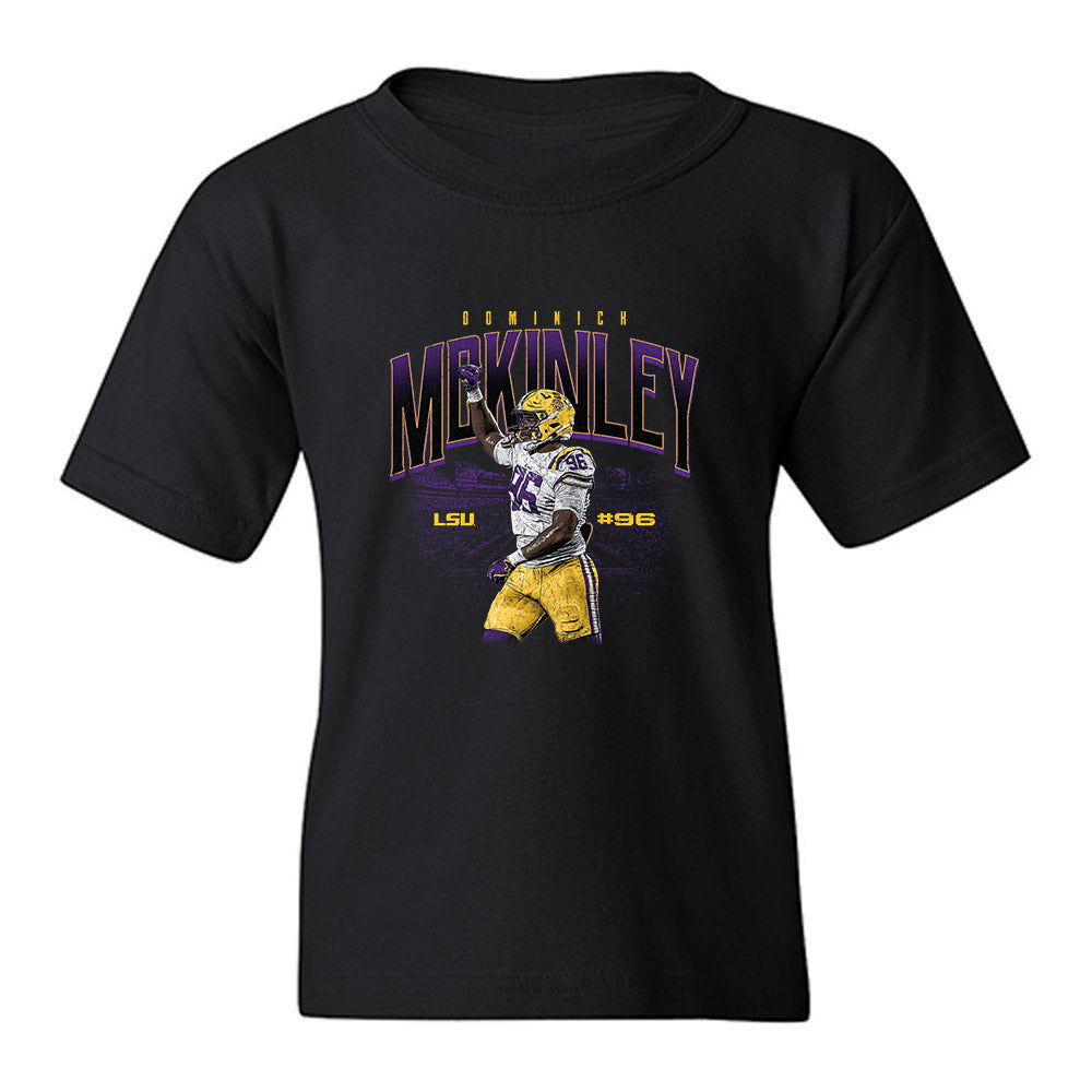 LSU - NCAA Football : Dominick McKinley - Collage Youth T-Shirt-0
