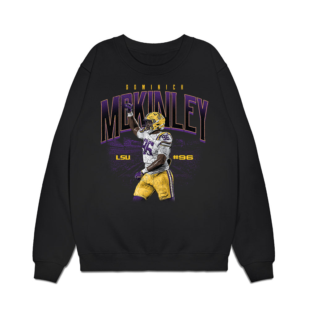LSU - NCAA Football : Dominick McKinley - Collage Premium Crewneck Sweatshirt-0