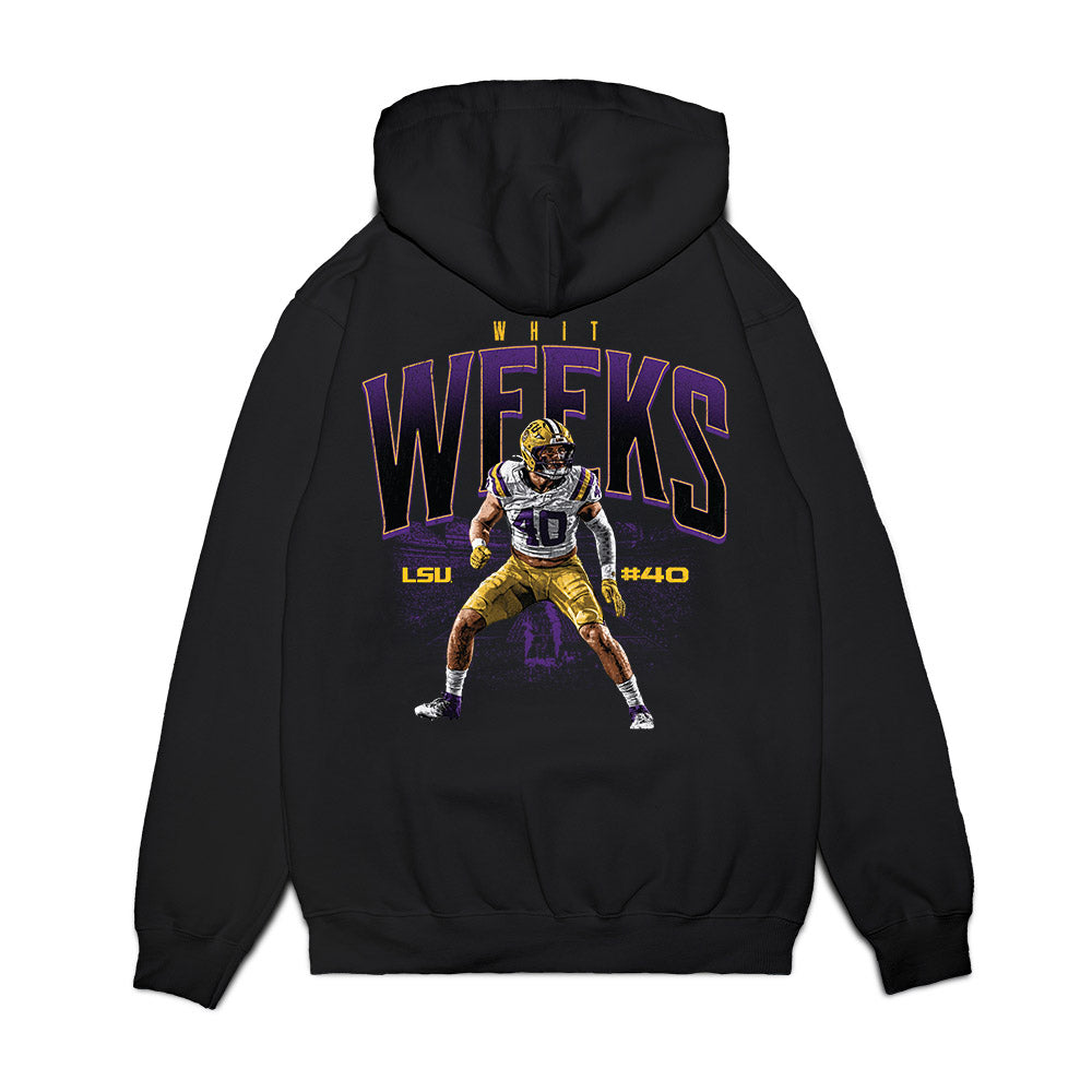 LSU - NCAA Football : Collage Premium Hooded Sweatshirt-1