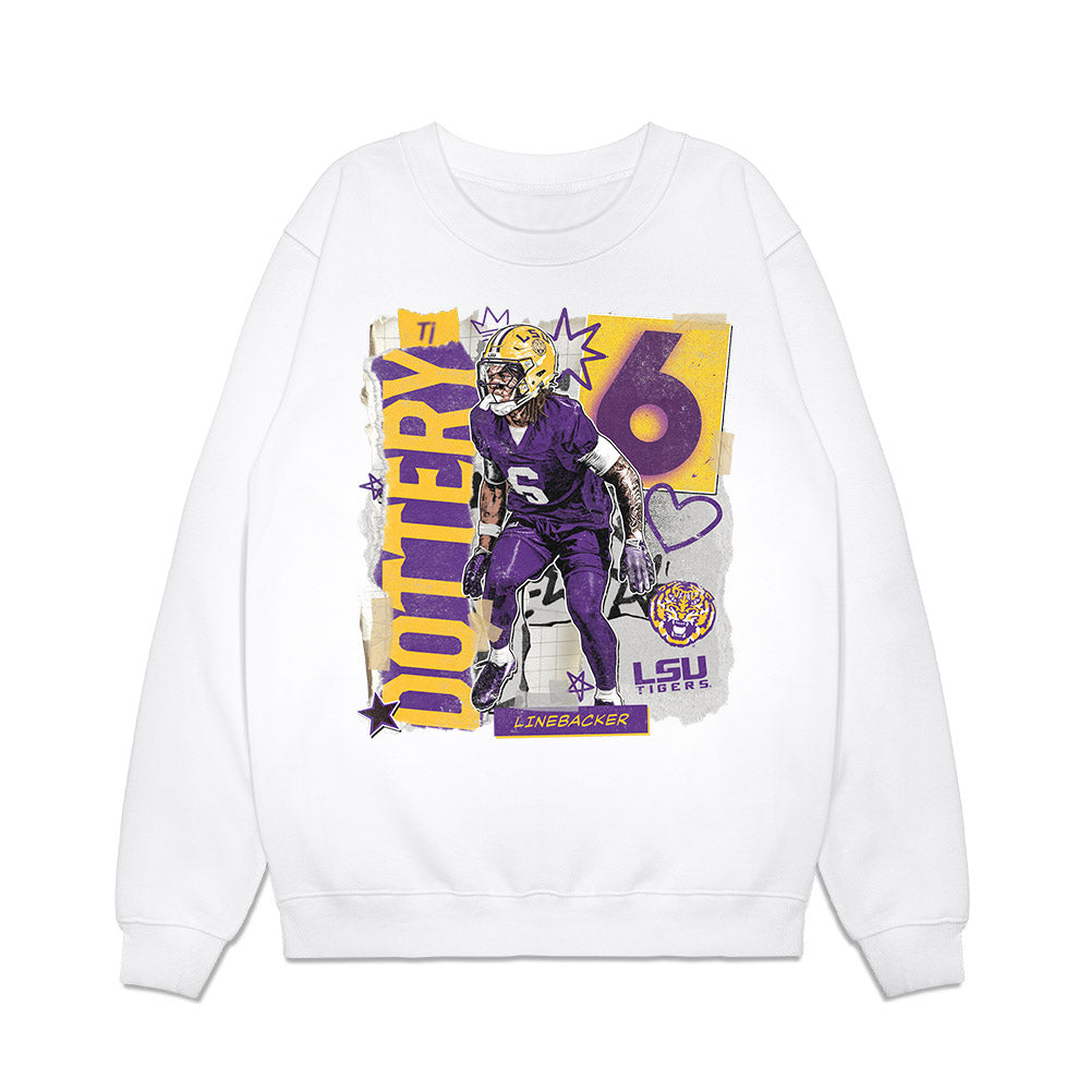 LSU - NCAA Football : Tj Dottery - Collage Premium Crewneck Sweatshirt-0