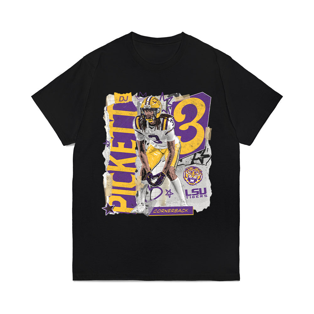 LSU - NCAA Football : DJ Pickett - Collage Comfort Colors T-Shirt-0