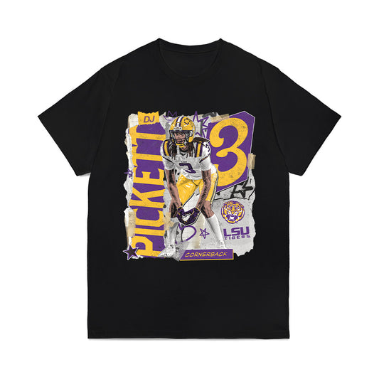 LSU - NCAA Football : DJ Pickett - Collage Comfort Colors T-Shirt-0