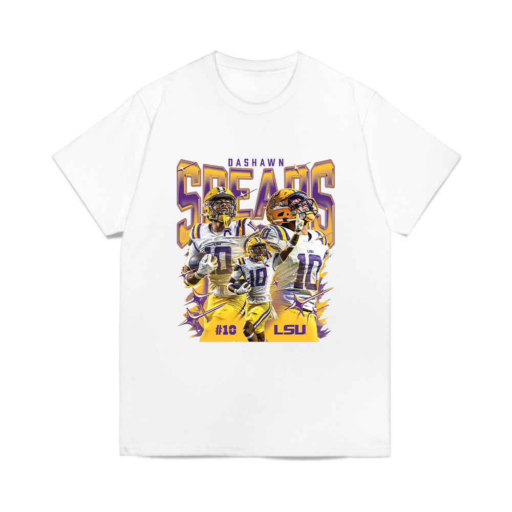 LSU - NCAA Football : Dashawn Spears - Collage Comfort Colors T-Shirt-0