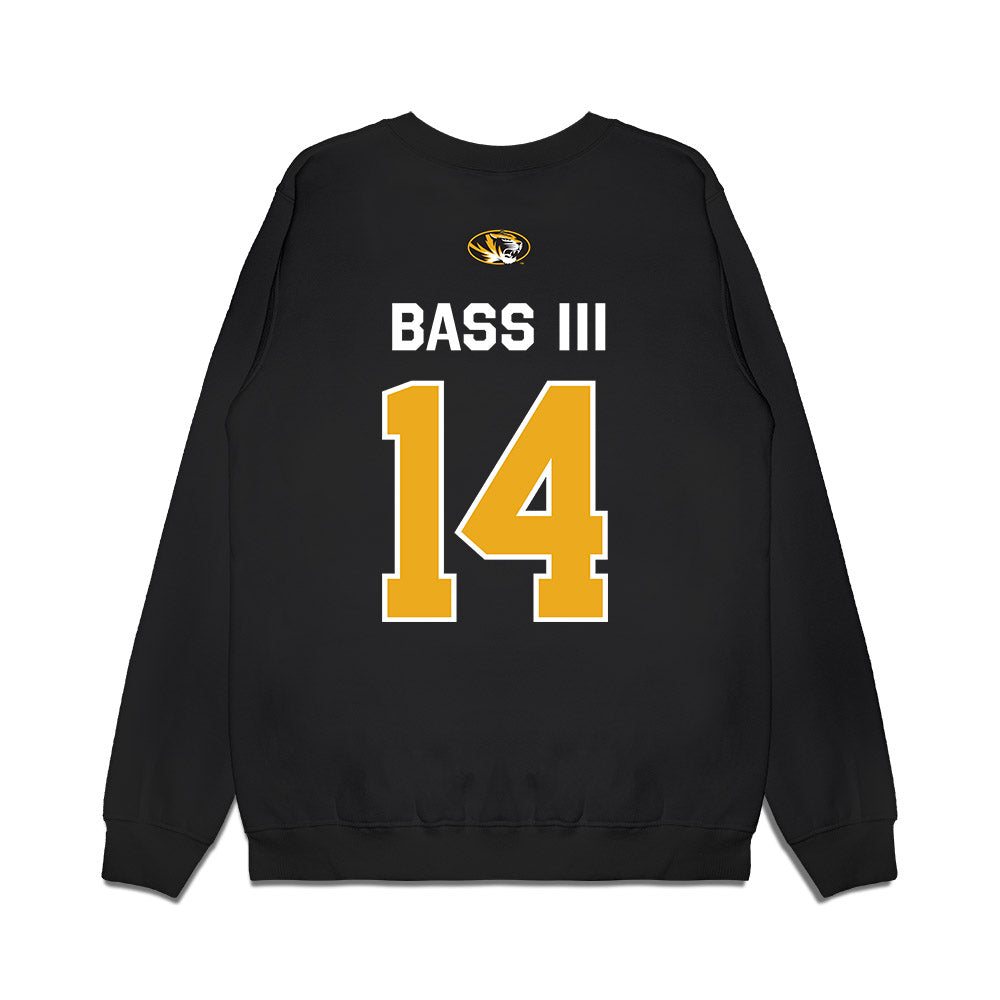 Missouri - NCAA Football : CJ Bass III - Memorial Stadium 100 Year Anniversary Premium Crewneck Sweatshirt-1