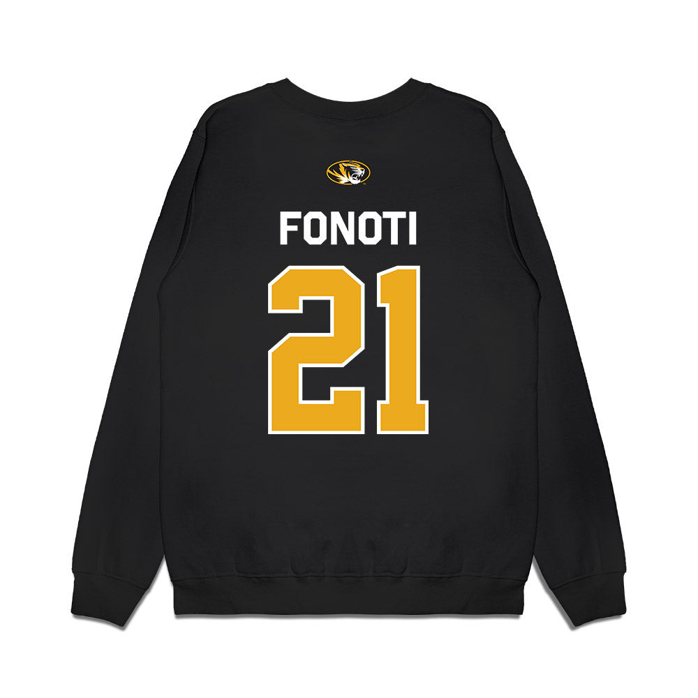 Missouri - NCAA Football : Malae Fonoti - Memorial Stadium 100 Year Anniversary Premium Crewneck Sweatshirt-1