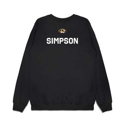 Missouri - NCAA Football : Donta Simpson - Memorial Stadium 100 Year Anniversary Premium Crewneck Sweatshirt-1