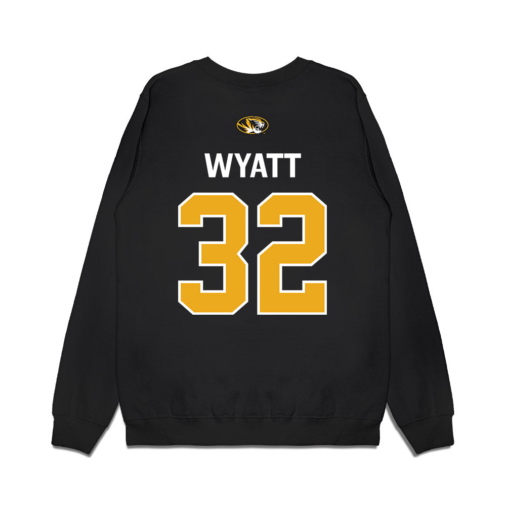 Missouri - NCAA Football : Gavin Wyatt - Memorial Stadium 100 Year Anniversary Premium Crewneck Sweatshirt-1