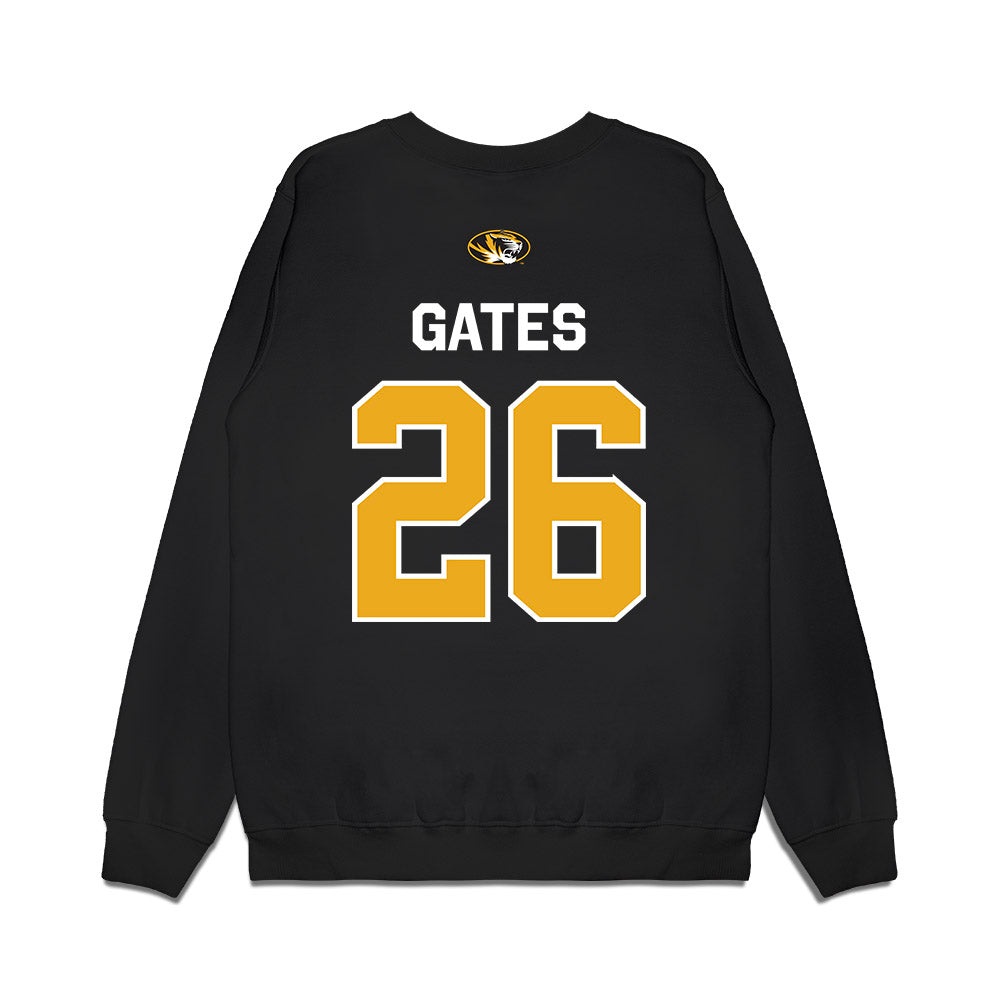 Missouri - NCAA Football : Jaxson Gates - Memorial Stadium 100 Year Anniversary Premium Crewneck Sweatshirt-1