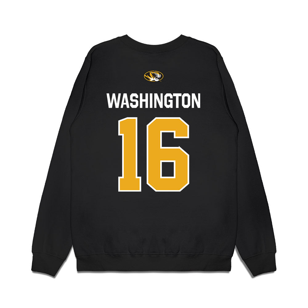 Missouri - NCAA Football : Bobby Washington - Memorial Stadium 100 Year Anniversary Premium Crewneck Sweatshirt-1