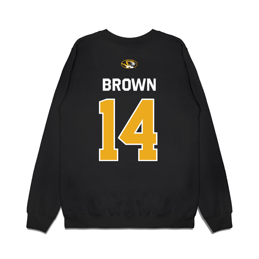 Missouri - NCAA Football : Brett Brown - Memorial Stadium 100 Year Anniversary Premium Crewneck Sweatshirt-1