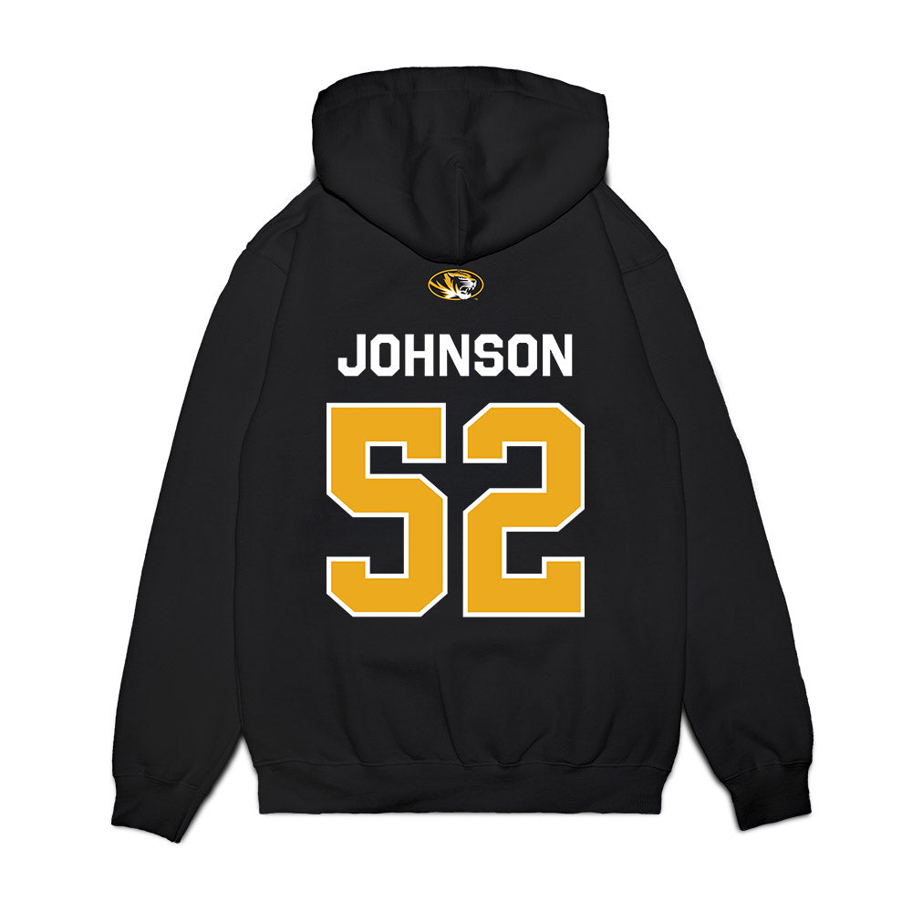 Missouri - NCAA Football : Demarcus Johnson - Memorial Stadium 100 Year Anniversary Premium Hooded Sweatshirt-1