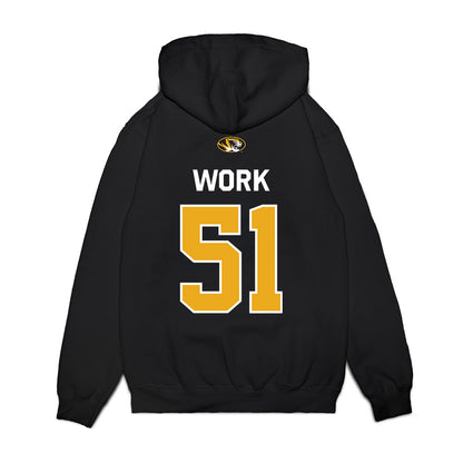 Missouri - NCAA Football : Luke Work - Memorial Stadium 100 Year Anniversary Premium Hooded Sweatshirt-1