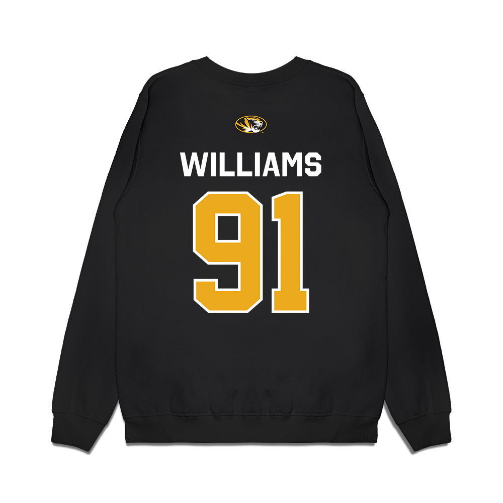 Missouri - NCAA Football : Elias Williams - Memorial Stadium 100 Year Anniversary Premium Crewneck Sweatshirt-1