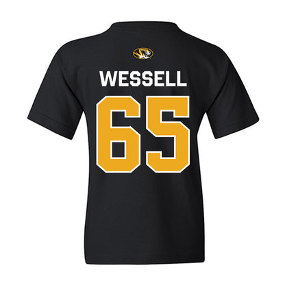 Missouri - NCAA Football : Brysen Wessell - Memorial Stadium 100 Year Anniversary Youth T-Shirt-1