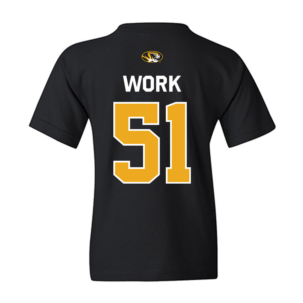 Missouri - NCAA Football : Luke Work - Memorial Stadium 100 Year Anniversary Youth T-Shirt-1