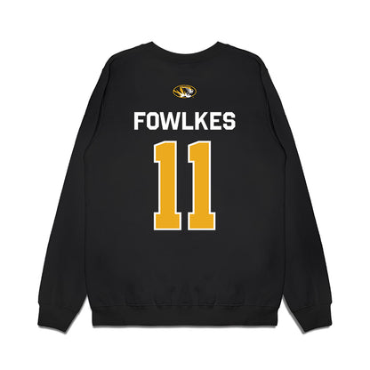 Missouri - NCAA Football : DaMarion Fowlkes - Memorial Stadium 100 Year Anniversary Premium Crewneck Sweatshirt-1