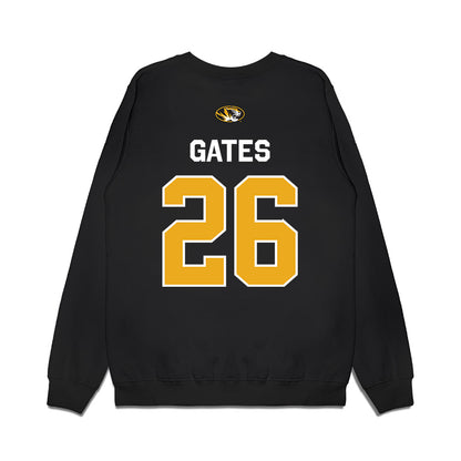 Missouri - NCAA Football : Jaxson Gates - Memorial Stadium 100 Year Anniversary Premium Crewneck Sweatshirt-1