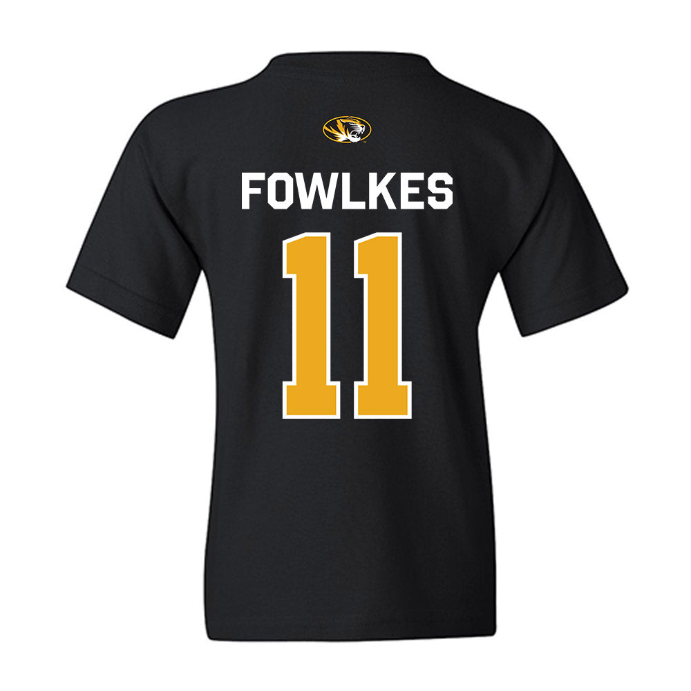 Missouri - NCAA Football : DaMarion Fowlkes - Memorial Stadium 100 Year Anniversary Youth T-Shirt-1