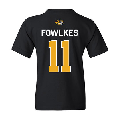 Missouri - NCAA Football : DaMarion Fowlkes - Memorial Stadium 100 Year Anniversary Youth T-Shirt-1