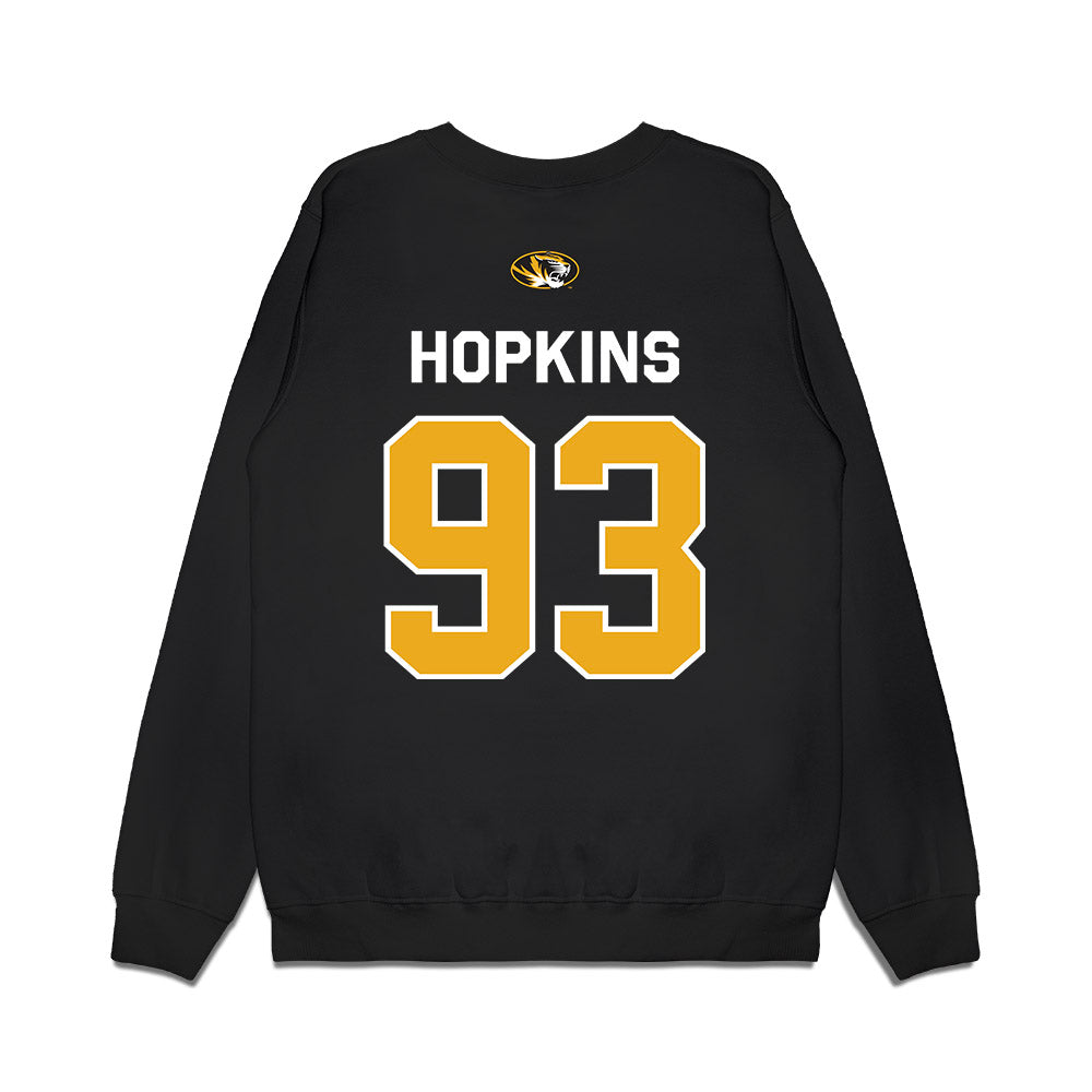 Missouri - NCAA Football : Daeden Hopkins - Memorial Stadium 100 Year Anniversary Premium Crewneck Sweatshirt-1
