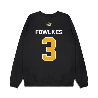 Missouri - NCAA Football : DaMarion Fowlkes - Memorial Stadium 100 Year Anniversary Premium Crewneck Sweatshirt-1