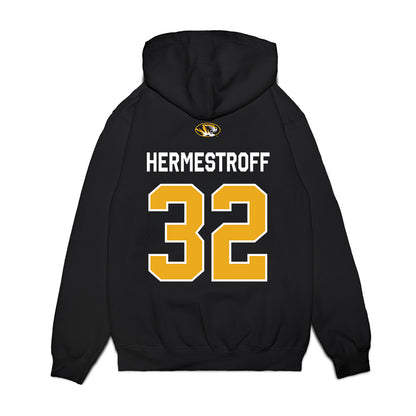 Missouri - NCAA Football : Maddux Hermestroff - Memorial Stadium 100 Year Anniversary Premium Hooded Sweatshirt-1