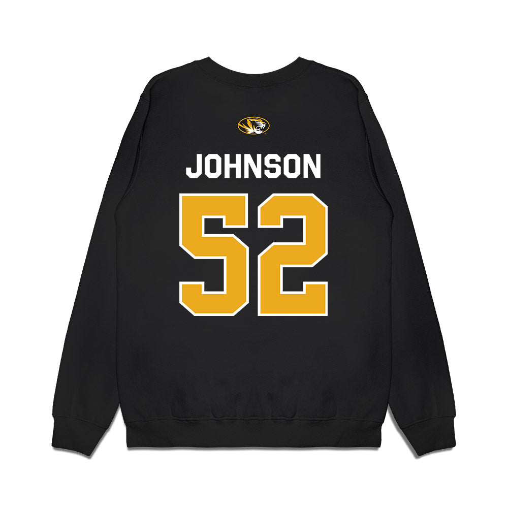 Missouri - NCAA Football : Demarcus Johnson - Memorial Stadium 100 Year Anniversary Premium Crewneck Sweatshirt-1