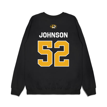 Missouri - NCAA Football : Demarcus Johnson - Memorial Stadium 100 Year Anniversary Premium Crewneck Sweatshirt-1
