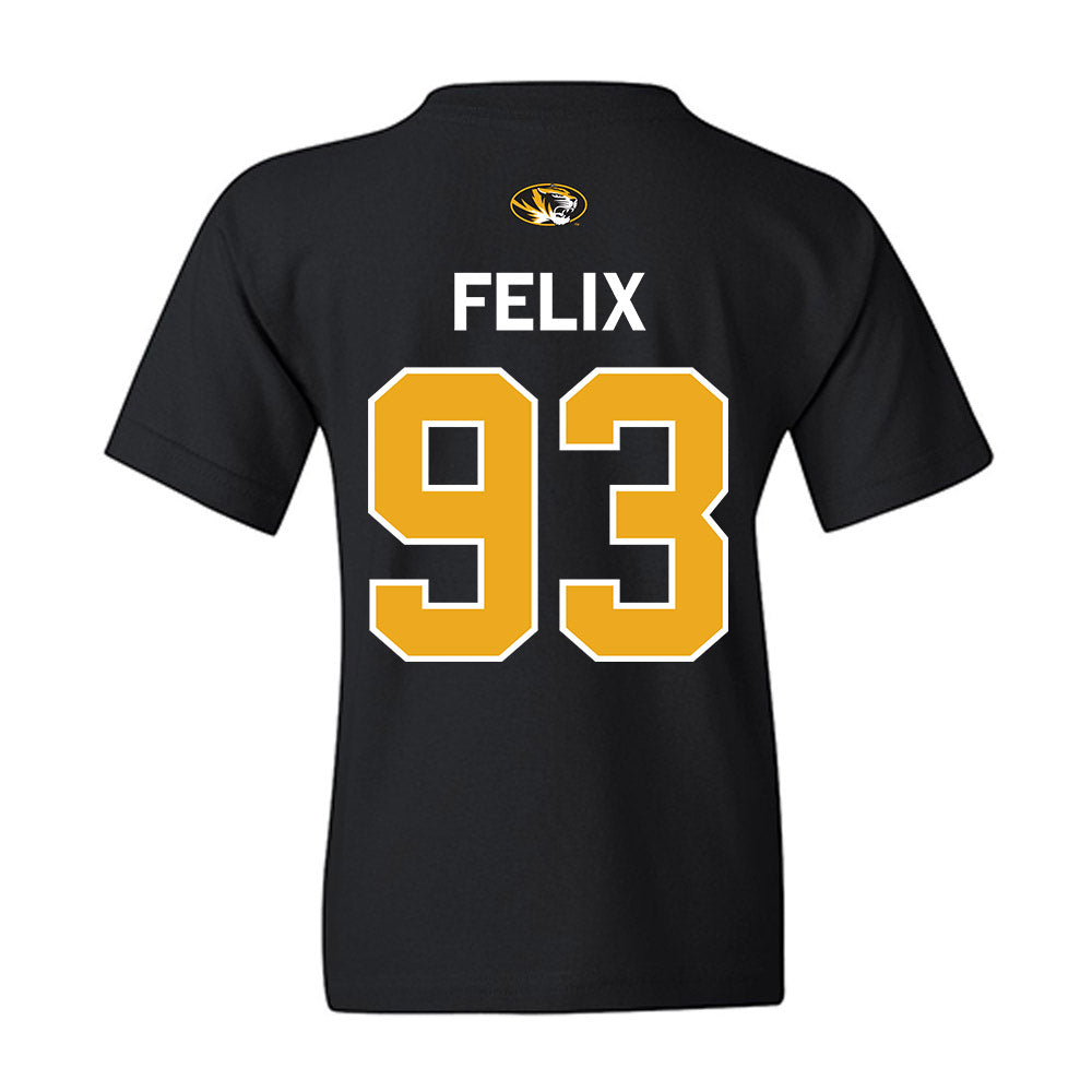 Missouri - NCAA Football : Jocques Felix - Memorial Stadium 100 Year Anniversary Youth T-Shirt-1