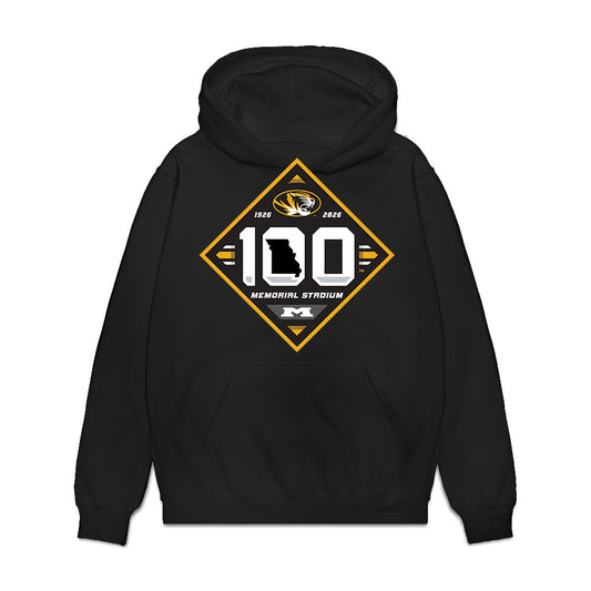 Missouri - NCAA Football : Caleb Goodie - Memorial Stadium 100 Year Anniversary Premium Hooded Sweatshirt-0