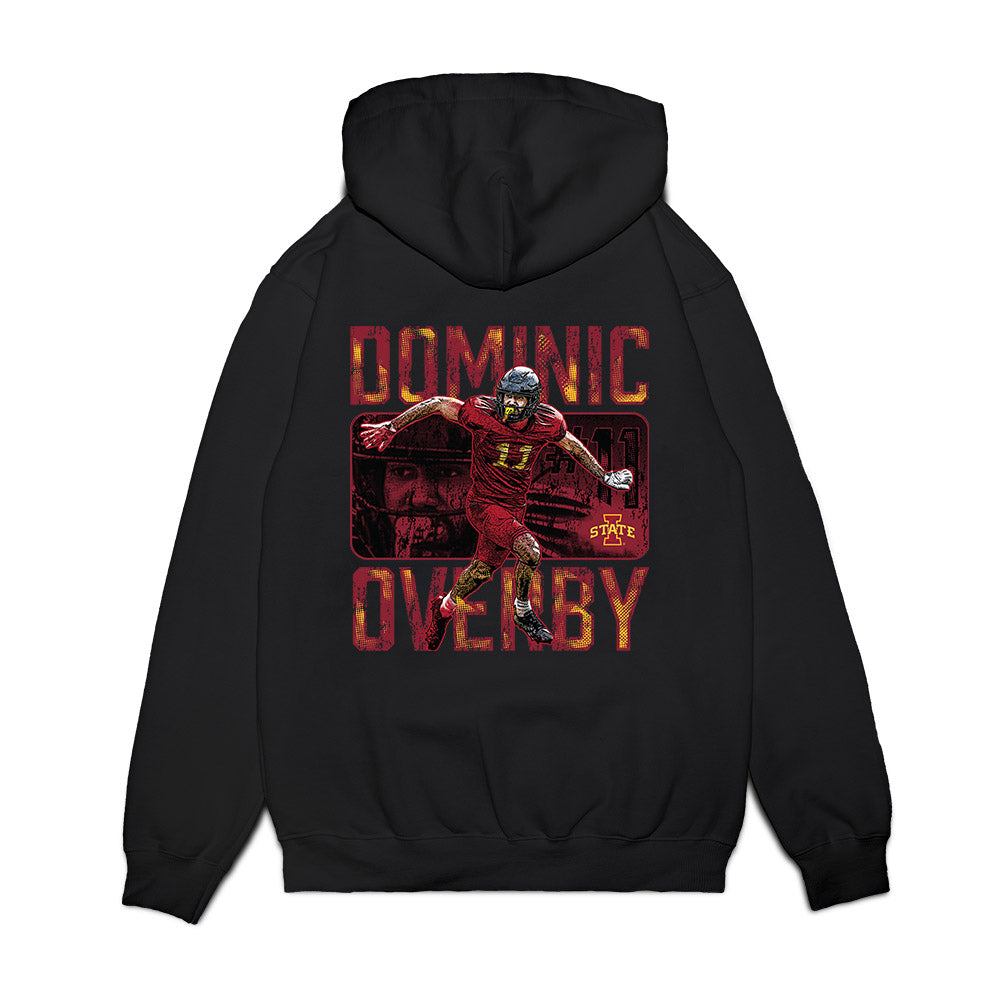 Iowa State - NCAA Football : Dominic Overby - Collage Premium Hooded Sweatshirt-1