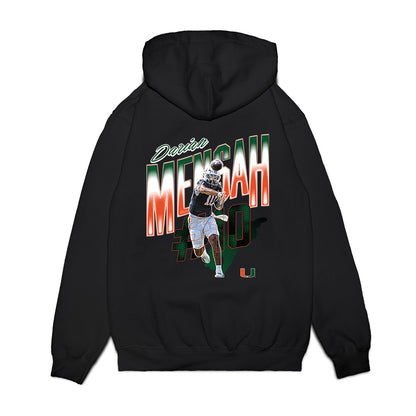 Miami - NCAA Football : Darian Mensah - Collage Premium Hooded Sweatshirt-1