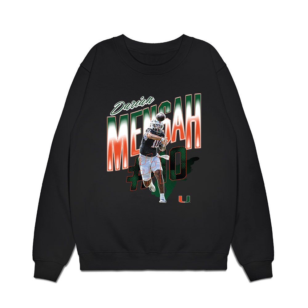 Miami - NCAA Football : Darian Mensah - Collage Premium Crewneck Sweatshirt-0