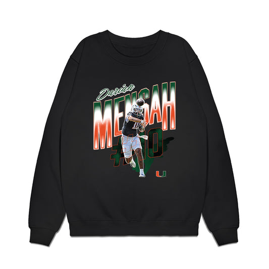 Miami - NCAA Football : Darian Mensah - Collage Premium Crewneck Sweatshirt-0