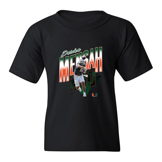 Miami - NCAA Football : Darian Mensah - Collage Youth T-Shirt-0