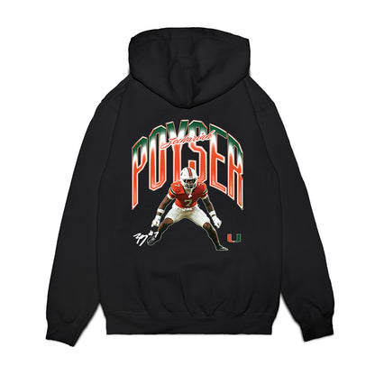 Miami - NCAA Football : Zechariah Poyser - Collage Premium Hooded Sweatshirt-1