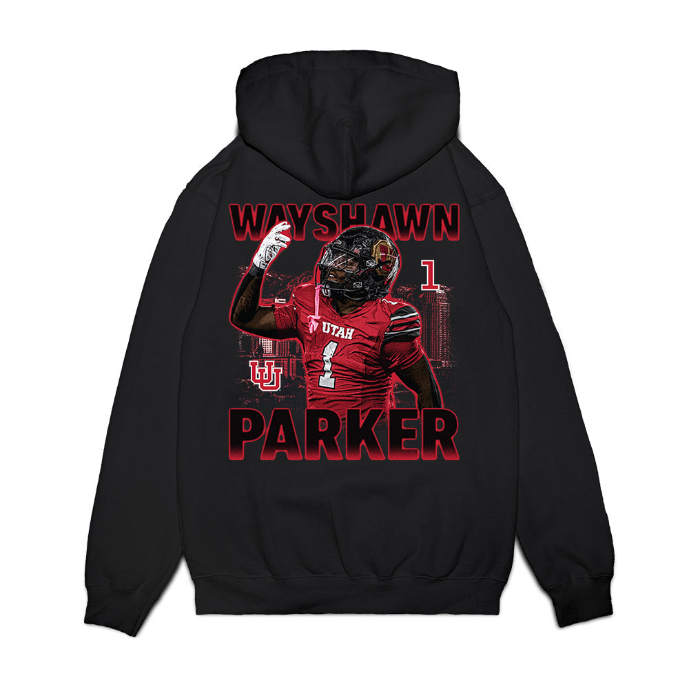 Utah - NCAA Football : Wayshawn Parker - Collage Premium Hooded Sweatshirt-1