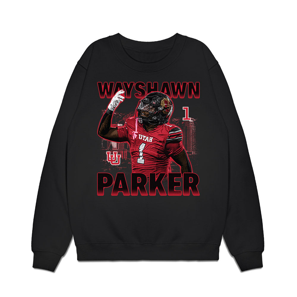 Utah - NCAA Football : Wayshawn Parker - Collage Premium Crewneck Sweatshirt-0
