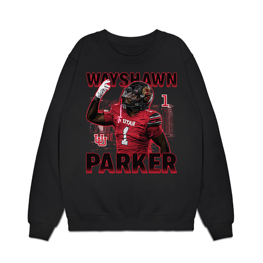 Utah - NCAA Football : Wayshawn Parker - Collage Premium Crewneck Sweatshirt-0