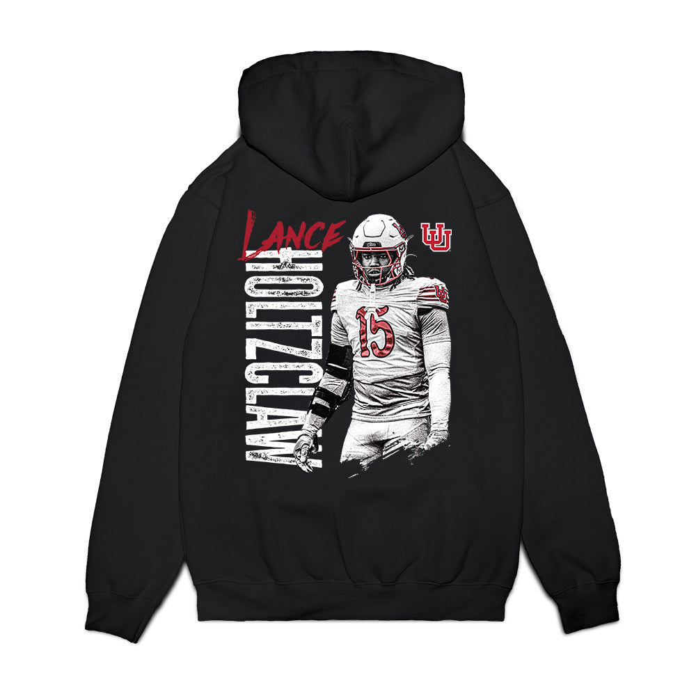 Utah - NCAA Football : Lance Holtzclaw - Collage Premium Hooded Sweatshirt-1