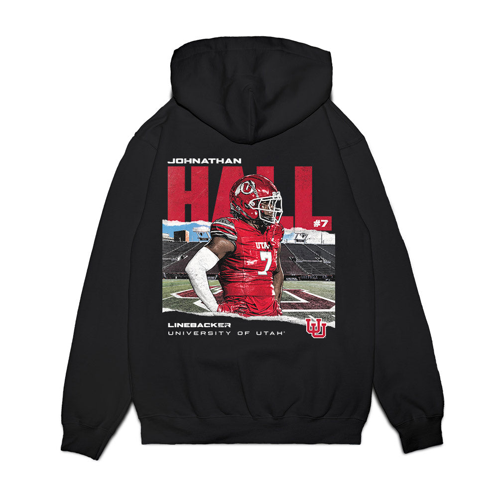 Utah - NCAA Football : Johnathan Hall - Collage Premium Hooded Sweatshirt-1