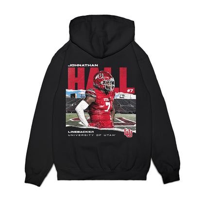 Utah - NCAA Football : Johnathan Hall - Collage Premium Hooded Sweatshirt-1