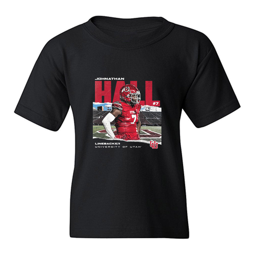 Utah - NCAA Football : Johnathan Hall - Collage Youth T-Shirt-0