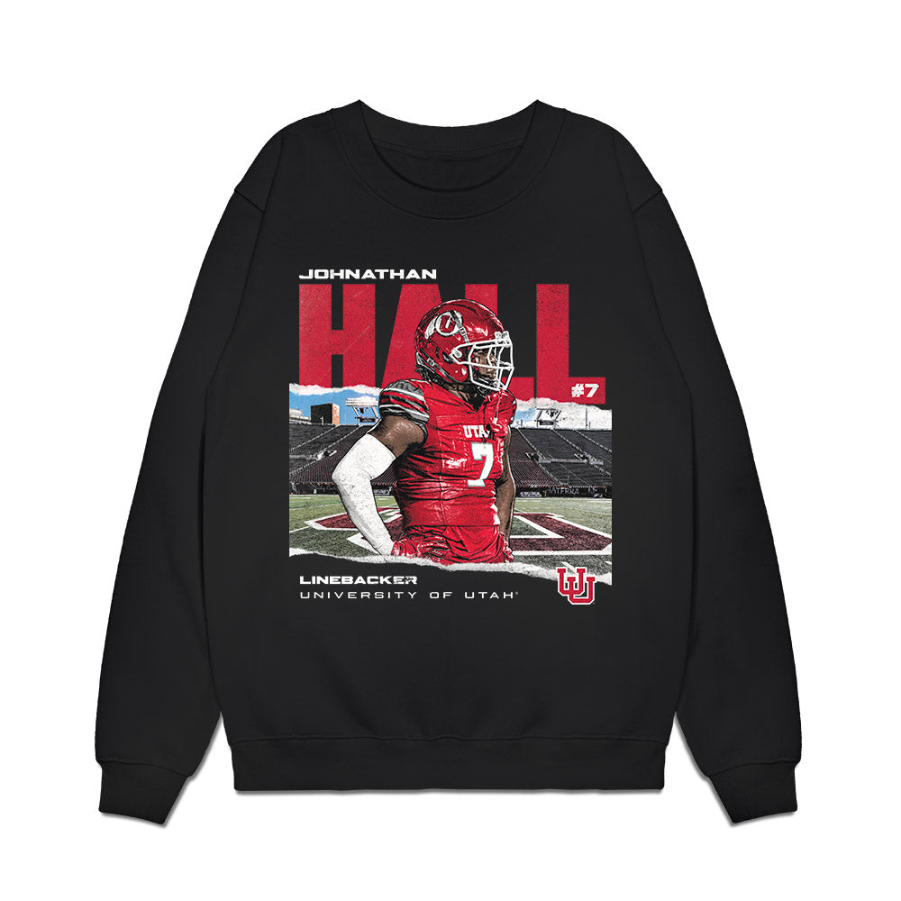 Utah - NCAA Football : Johnathan Hall - Collage Premium Crewneck Sweatshirt-0